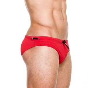Men's micro beach bikini low rise swim briefs swimwear red speedo size S